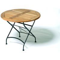 Klapptisch mit Schirmloch, rund 90cm